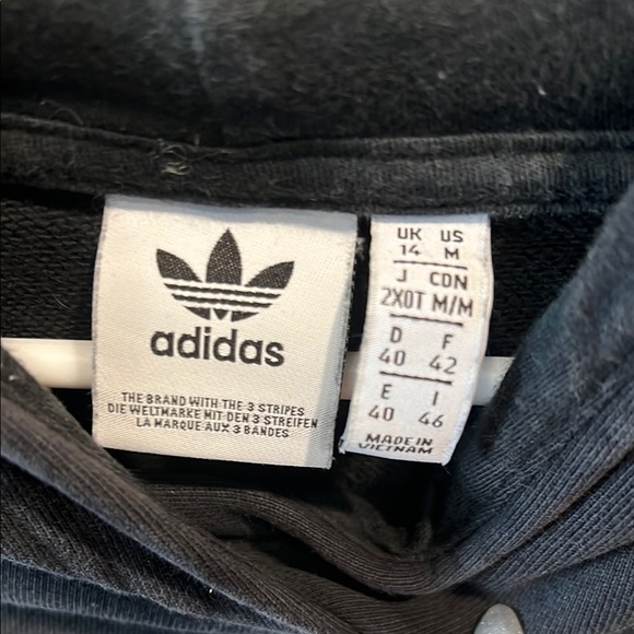 Adidas Black Cropped Hoodie - Picture 3 of 5